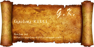 Gyulay Kitti névjegykártya